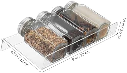 Homoyoyo Expandable Spice Rack Organizer for Drawer, 4 Pack Acrylic