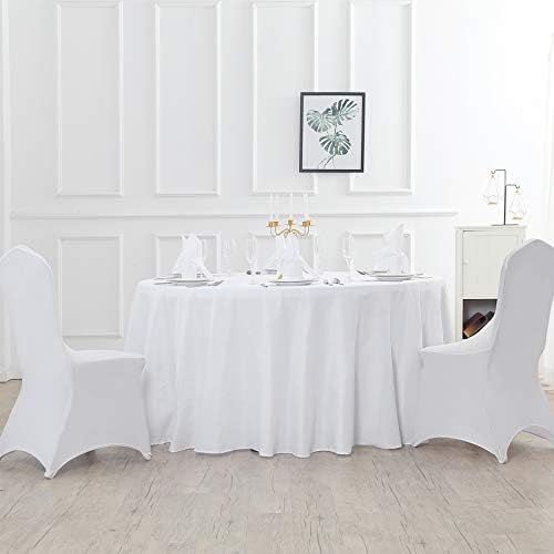 Cupuamon 120 inch Round Tablecloth Washable Polyester Table Cloth