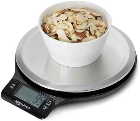 Amazon Basics Digital Kitchen Scale with LCD Display, Tare Function