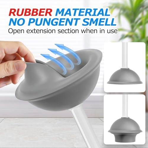 FORASTO 3IN1 Toilet Brush and Plunger Set with Holder