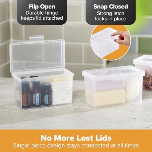 Bostitch Konnect 1 Qt Storage Containers with Lids, 6 Pack