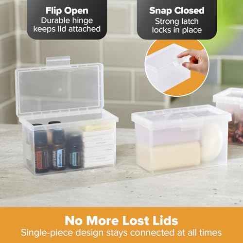 Bostitch Konnect 1 Qt Storage Containers with Lids, 6 Pack