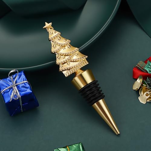 Christmas Wine Bottle Stopper, 2pcs Xmas Tree Decorative Wine Stoppers