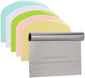 6 Pcs Dough Scraper Bench Scraper, Stainless Steel Scraper/Chopper &
