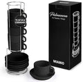 MIAMIO - Espresso Cups 6-Pack (2.5 oz) - Palmanova Collection (Black)