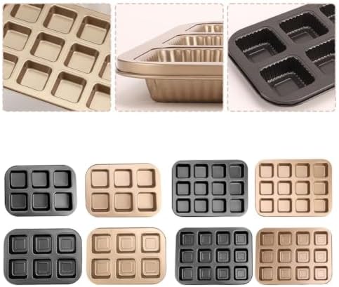 Brownie Pan with Dividers, All Edges Square Cupcake Brownie Pans, Non