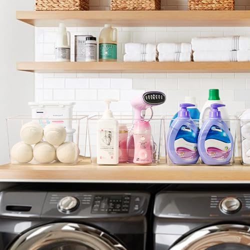 Vtopmart 4 Pack Extra Large Clear Cube Storage Bins