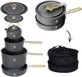 ALOCS Camping Cookware Portable Non-Stick Mess Kit with Foldable