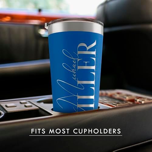Personalized Tumbler with Engraved Name - 12 Designs, 20 Oz Coffee