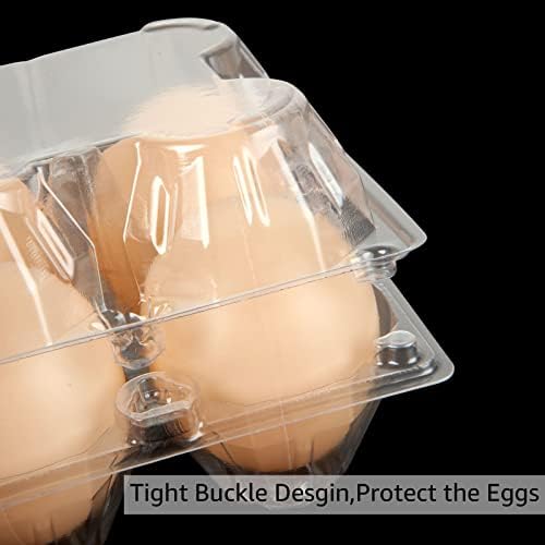 DAJAVE 100 Pack Plastic Egg Cartons