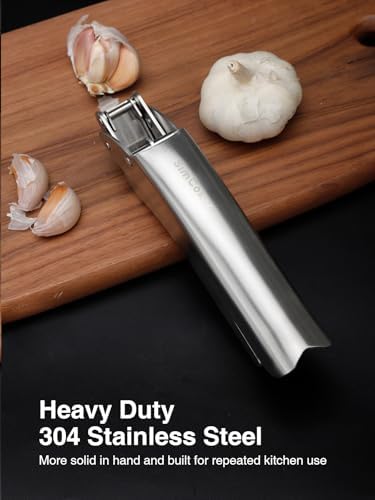 Garlic Press, No-Peel Garlic Crusher, 270° Flip