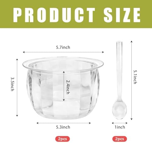 2-Pack Chilled Dip Bowls with Ice Compartment & Serving Spoons