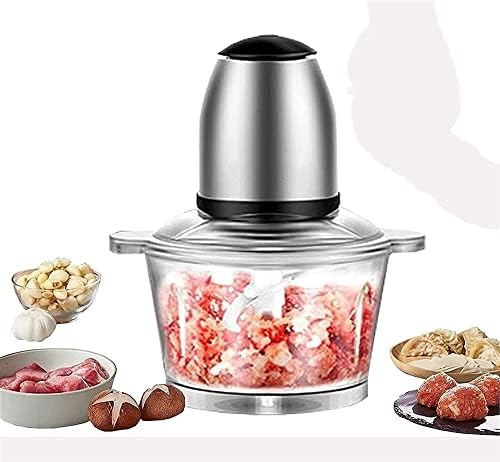 Electric Meat Grinder, 2L Capacity Glass Bowl