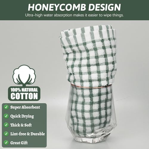Nialnant 8 Pcs Kitchen Dish Rags,100% Cotton Kitchen Towels