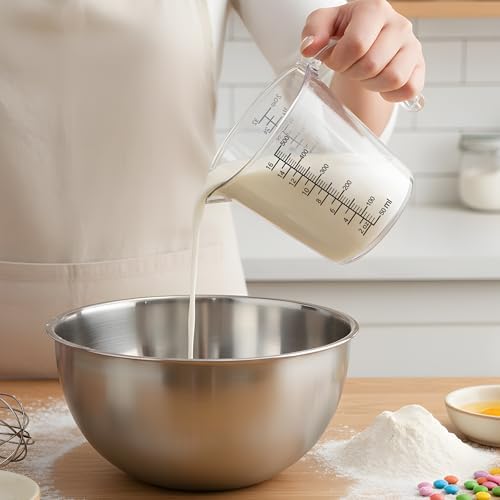 2 Cup (500ml) Measuring Cup, Laser-Etched oz/cup/mL/Tbsp, Plastic