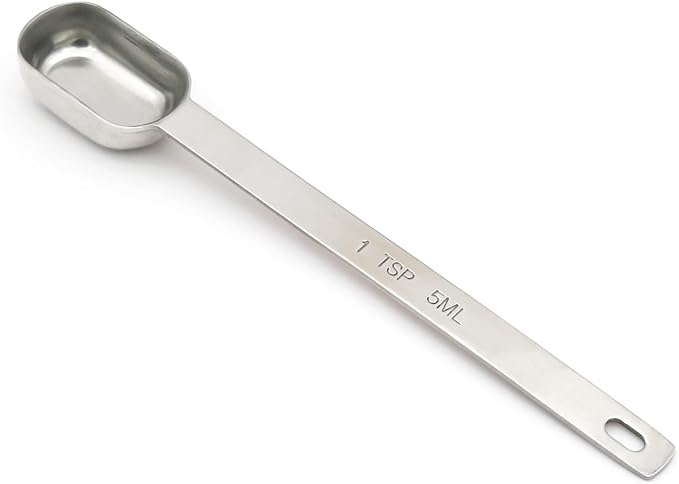 1PCS 1tsp Single Measuring Spoon, Stainless Steel Long Handle Individual by BERYLER