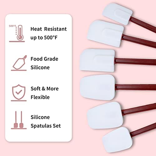 16.5 INCH Silicone Spatulas Heat Resistant Heavy Duty Rubber Spatulas