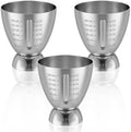 3Pcs Cocktail Measuring Jigger Stainless Steel Shot Measure Cup