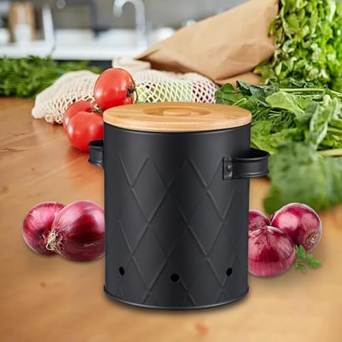 Potato Storage Tin Storage Canister with Airtight Lid, Potato Onion