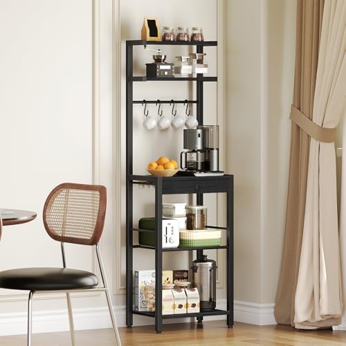 YATINEY 5-Tier Coffee Bar Station, Black