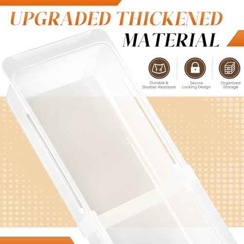 2 Pack Deep Drawer Organizer Bins, Adjustable Sliding Drawer Organizer Bin Expandable Tray for Kitchen Utensils, BBQ Tools, Towels, Durable Plastic Sliding for Easy Storage (12.4" to 18")