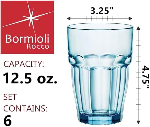 Bormioli Rocco Rock Bar 12.5 oz. Long Drink Stackable Tempered
