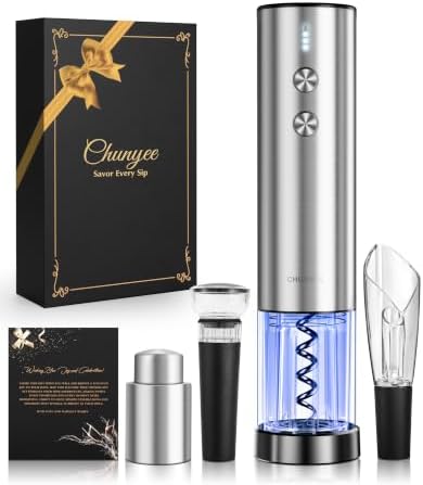 Electric Wine Opener Set - Premium Wine Gifts with Wine Opener, Foil