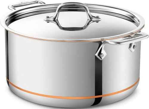 All-Clad Copper Core Stainless 6 Qt Stockpot with Lid, Made in the USA