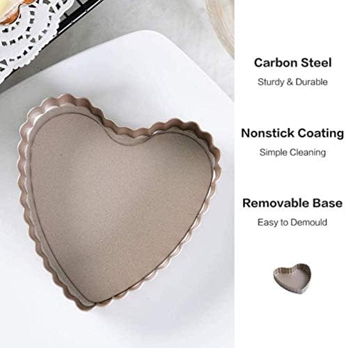 4 Inch Quiche Pie Mini Cake Tins Set of 4 Fluted Flan/Tart Pans with