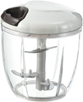 Food Processor Vegetable Chopper Manual, Portable Hand Pull String Garlic Mincer Onion Cutter for Veggies, Ginger, Fruits, Nuts Kitchen Cooking, Herbs, etc., 900ml, Kitchen Cooking Tool