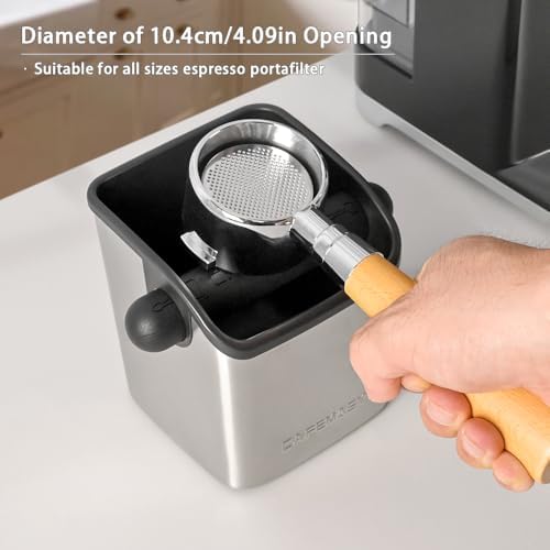 CAFEMASY Coffee Grounds Puck Knockbox Espresso Durable Stainless Steel