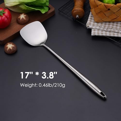 17″ Stainless Steel Wok Spatula and Ladle Set