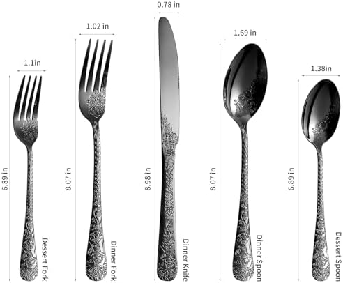 Silverware Set,20-Piece Stainless Steel Flatware Set for 4,Food-Grade