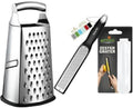 Spring Chef Professional Box Grater, Large & Premium Handheld Zester