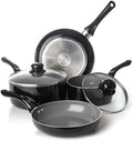 Moss & Stone 6 Pcs Black Nonstick Cookware Set, Induction Cookware