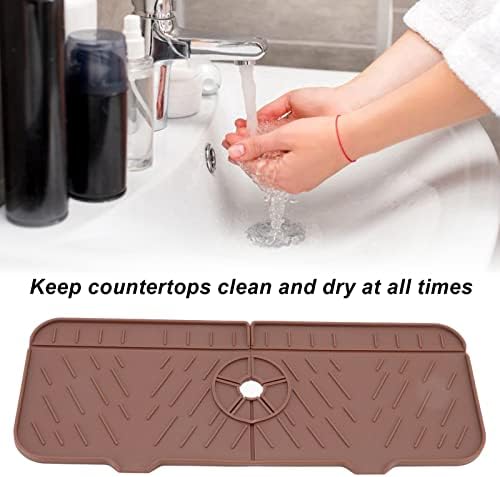OUKENS Sponge Holder, Brown Silicone Washable Countertop Water