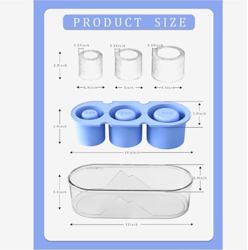 Silicone Ice Mold for Stanley Cup 30 40oz, Tumbler Ice Maker
