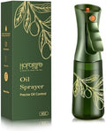Glass Olive Oil Sprayer, 7.5 oz, Olive Green & Gold