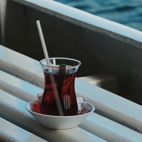 Xmas Long Stainless Steel Drinking Straws Set with Cleaning Brushes
