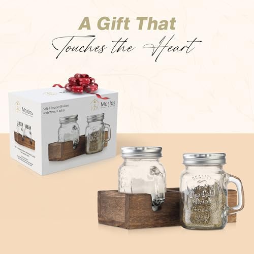 Mason Jar Salt and Pepper Shakers - Vintage Glass Condiment Dispenser