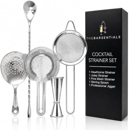 Cocktail Strainer Set Stainless Steel Bar Tools with Stirring Spoon