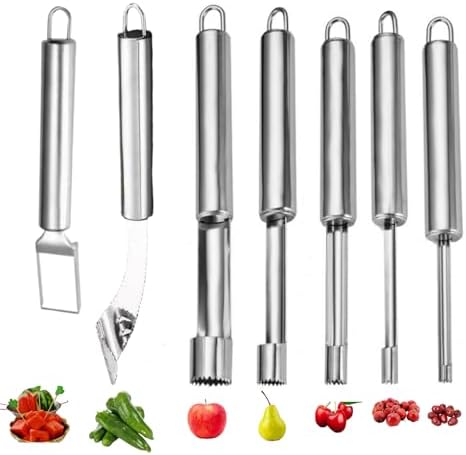 Fruit and Vegetable Corer Tool, Multi-Function Stainless Corer and