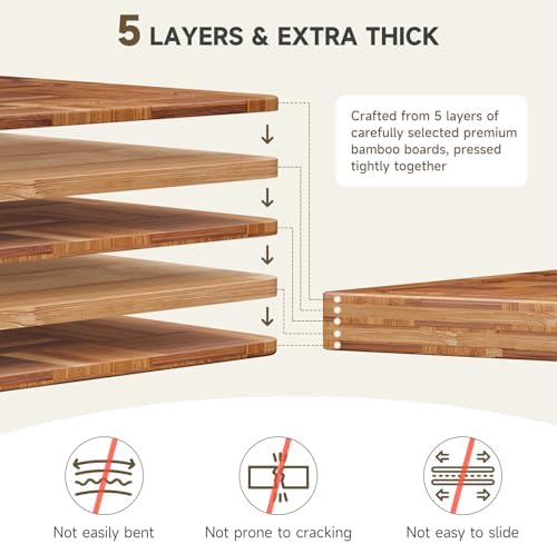 Large Cutting Board Set,Bamboo Wood Cutting Boards For Kitchen,3 Packs
