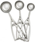 Stainless Steel Cookie and Ice Cream Scoop Set,3 Sizes: 1.622.4 Inches