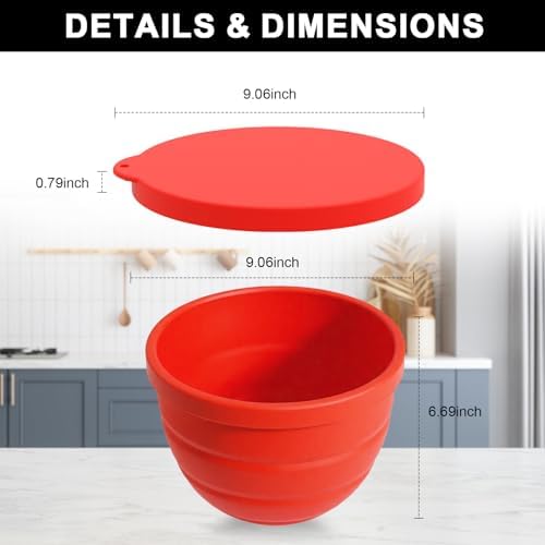 4.5 Qt Collapsible Kitchen Aid Silicone Mixer Mixing Bowl Liners with