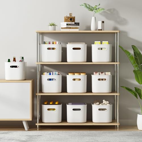 ORGIDOL 8-Pack Storage Bins with Lids, 9.85x6.9x5.7 inch