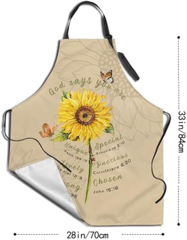Stain Resistant Apron Adjustable Neck Pockets for Unisex Adults Women