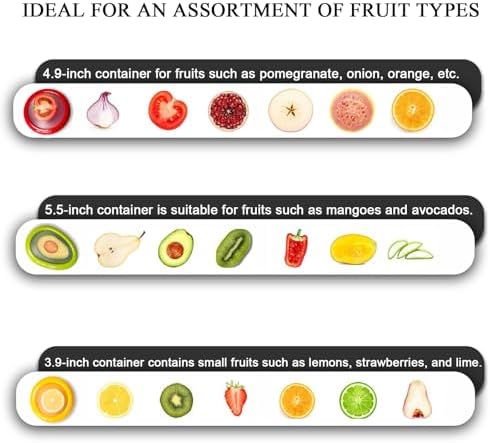 ANGEO 4-Piece Fruit Storage Containers for Fridge