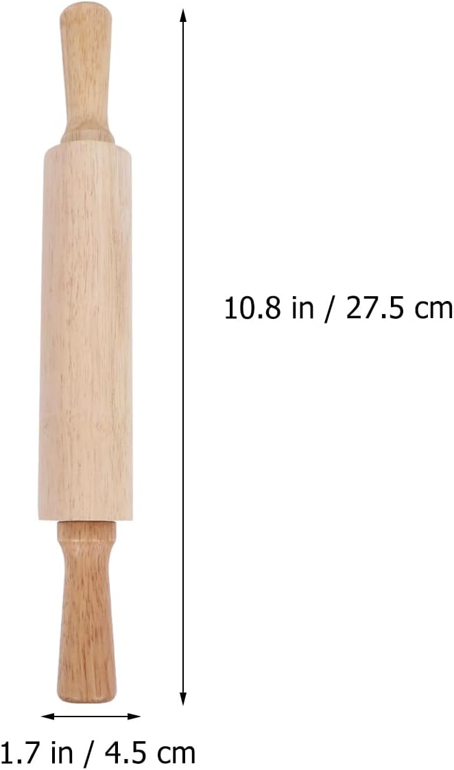 PRETYZOOM Wooden Rolling Pin 10.82In Dough Pastry Roller - Image 3