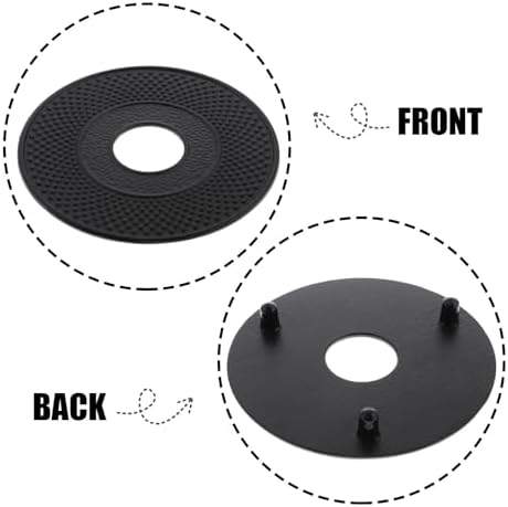 2pcs Cast Iron Teapot Rest Heat Pad, Black Kettle Holder
